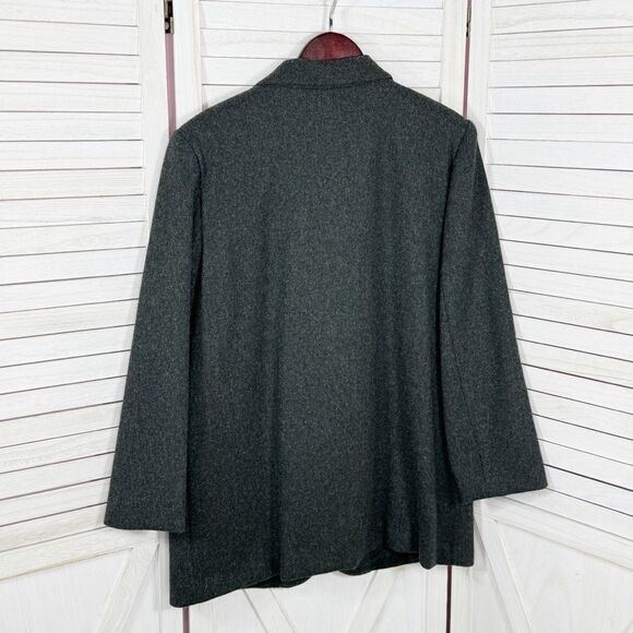 Sag Harbor Vintage Wool Blend Long Blazer Jacket Charcoal Grey 16 - Picture 9 of 14